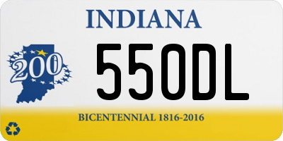 IN license plate 550DL