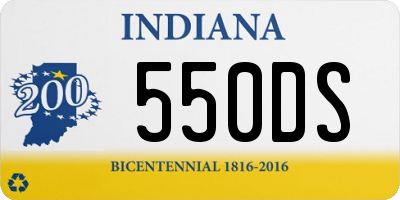 IN license plate 550DS