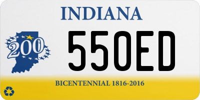 IN license plate 550ED