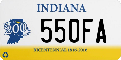 IN license plate 550FA