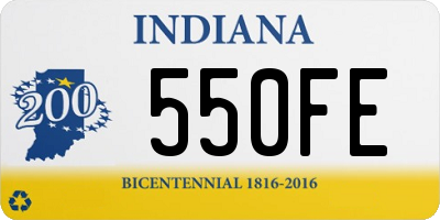 IN license plate 550FE