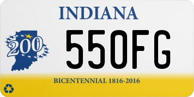 IN license plate 550FG