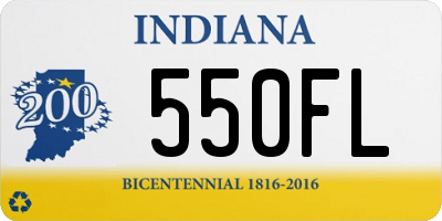 IN license plate 550FL