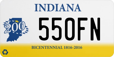 IN license plate 550FN