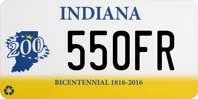IN license plate 550FR