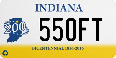 IN license plate 550FT