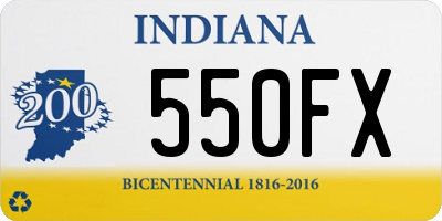 IN license plate 550FX