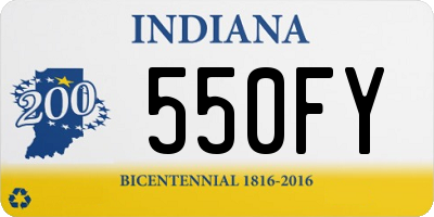 IN license plate 550FY