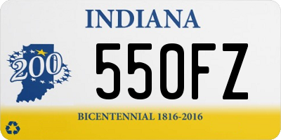 IN license plate 550FZ