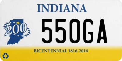 IN license plate 550GA