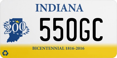 IN license plate 550GC