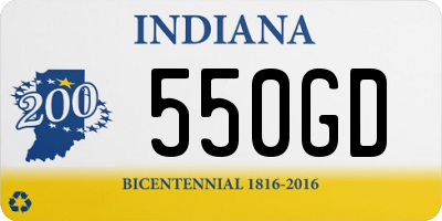 IN license plate 550GD