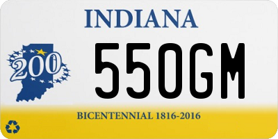 IN license plate 550GM