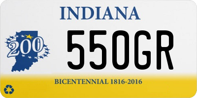 IN license plate 550GR