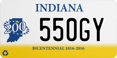 IN license plate 550GY