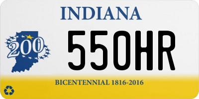 IN license plate 550HR