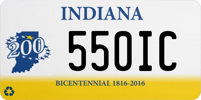 IN license plate 550IC