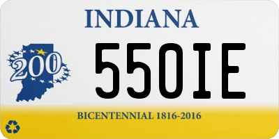 IN license plate 550IE