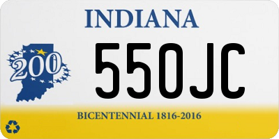 IN license plate 550JC