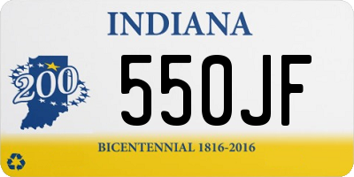 IN license plate 550JF