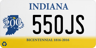 IN license plate 550JS