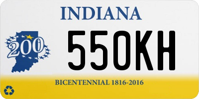 IN license plate 550KH