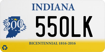 IN license plate 550LK