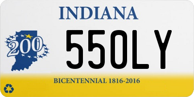 IN license plate 550LY