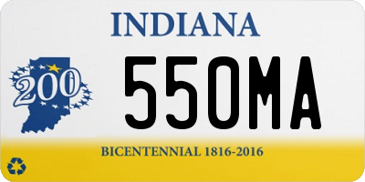 IN license plate 550MA