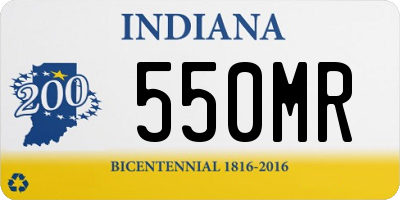 IN license plate 550MR