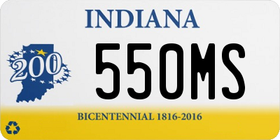 IN license plate 550MS