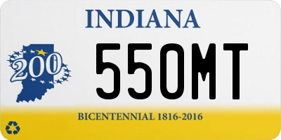 IN license plate 550MT