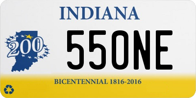 IN license plate 550NE