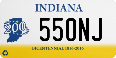 IN license plate 550NJ