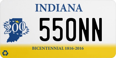 IN license plate 550NN