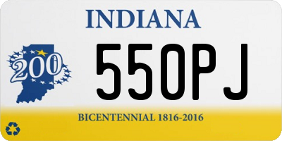 IN license plate 550PJ