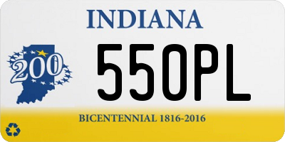 IN license plate 550PL