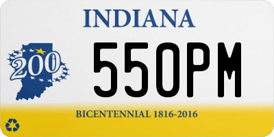 IN license plate 550PM