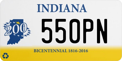 IN license plate 550PN