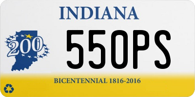 IN license plate 550PS