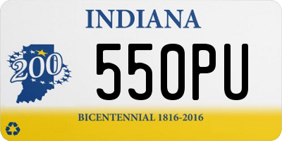 IN license plate 550PU