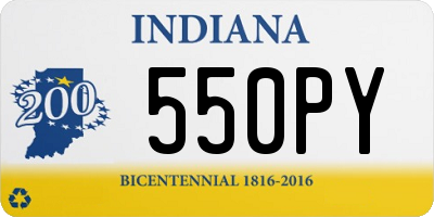 IN license plate 550PY