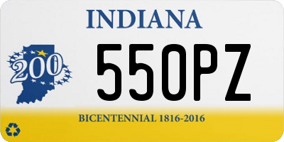 IN license plate 550PZ