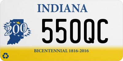 IN license plate 550QC