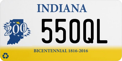 IN license plate 550QL