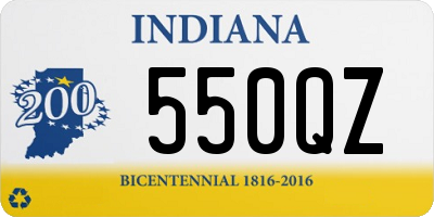 IN license plate 550QZ