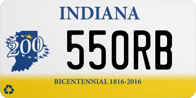 IN license plate 550RB