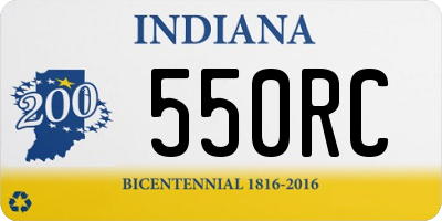 IN license plate 550RC