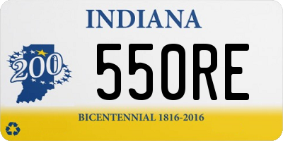 IN license plate 550RE