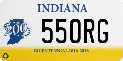 IN license plate 550RG